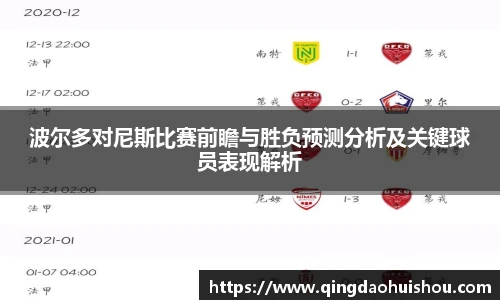 波尔多对尼斯比赛前瞻与胜负预测分析及关键球员表现解析
